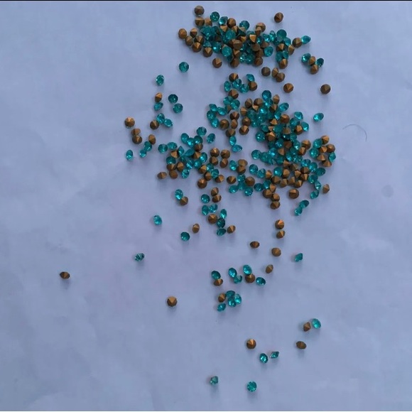 10 GROSS full pack SS 20 VINTAGE MACHINE CUT CHATON AQUAMARINE Czech - Picture 2 of 6